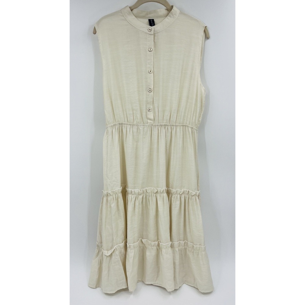 Sacred Threads Boho Dress One Size Fits Most Sleeveless Ivory